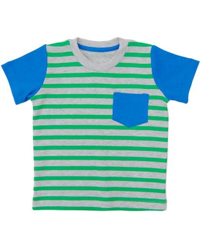 Моряшка тениска Zinc - Зелено райе, 68 cm  - 1